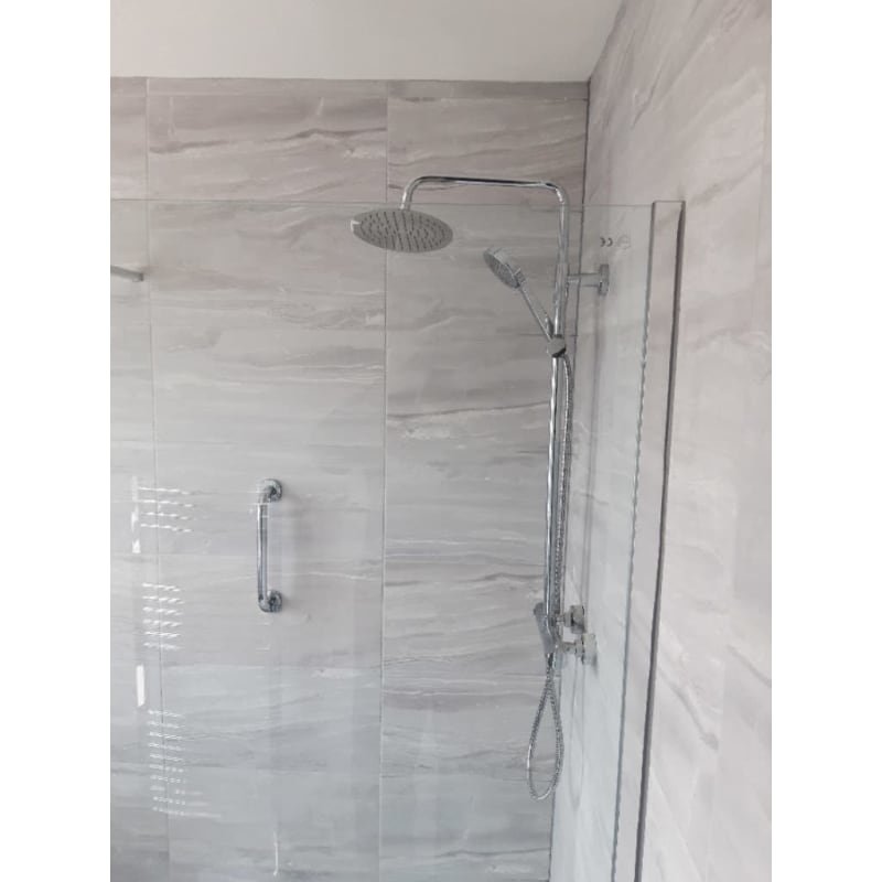 glass shower fitting bathroom tiles