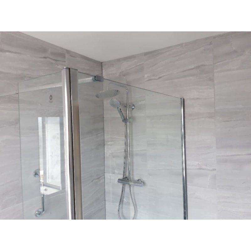 glass shower system modern shower tiling